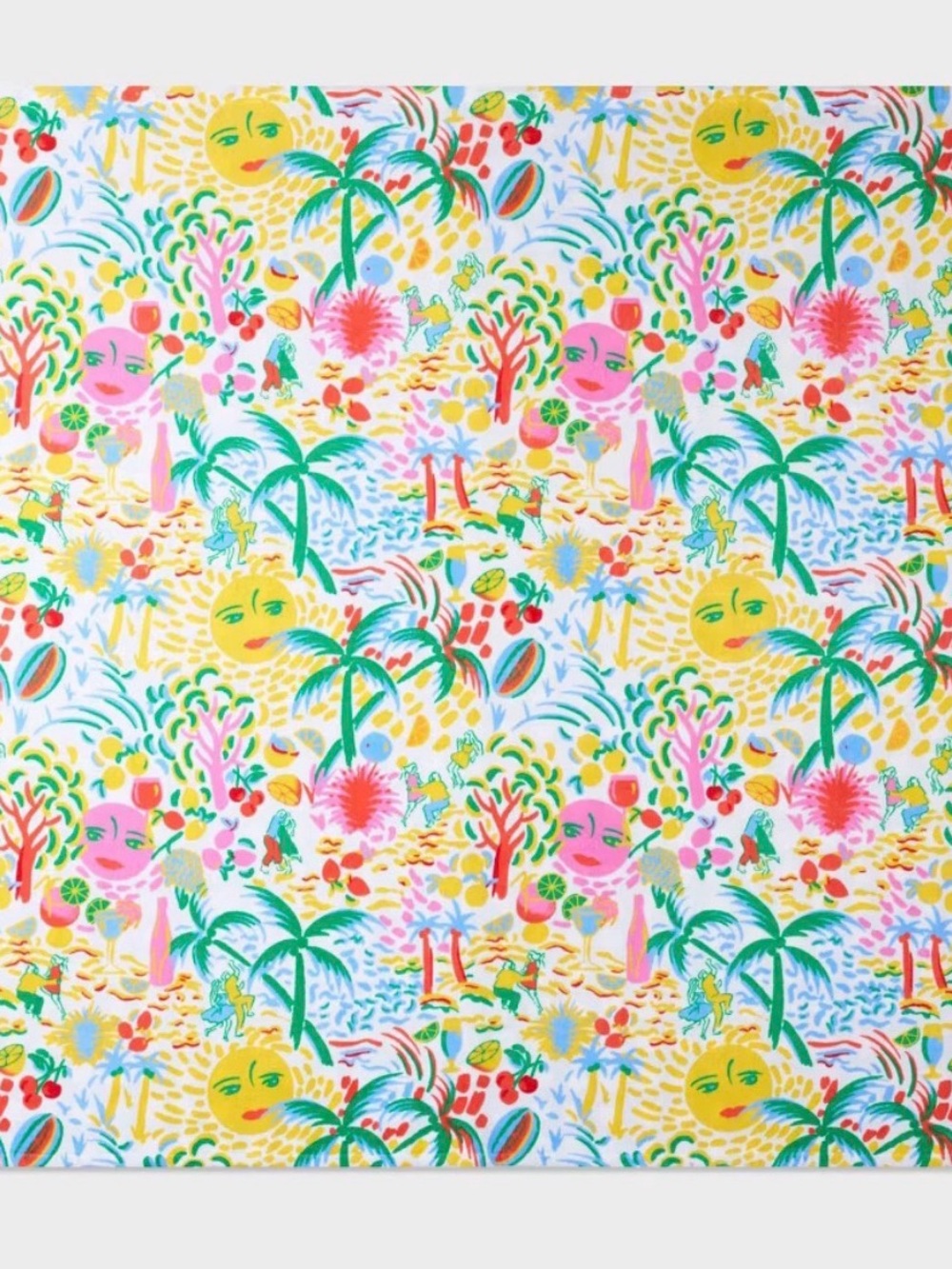 Roller Rabbit x Target Tropical Beach Towel in Yellow, Pink, Green, Blue